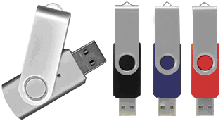 MEMORIA USB CLIP ALUMINIO GIRATORIO 2GB